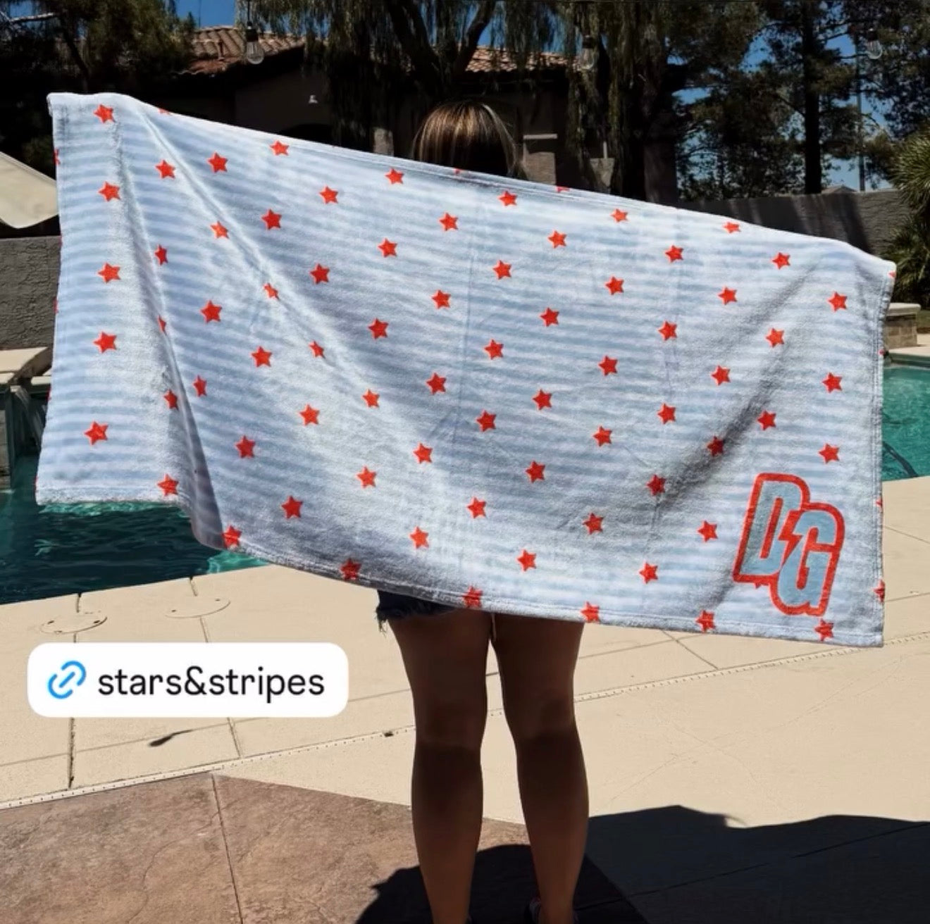 Stars & Stripes Desert Girl Beach Towel