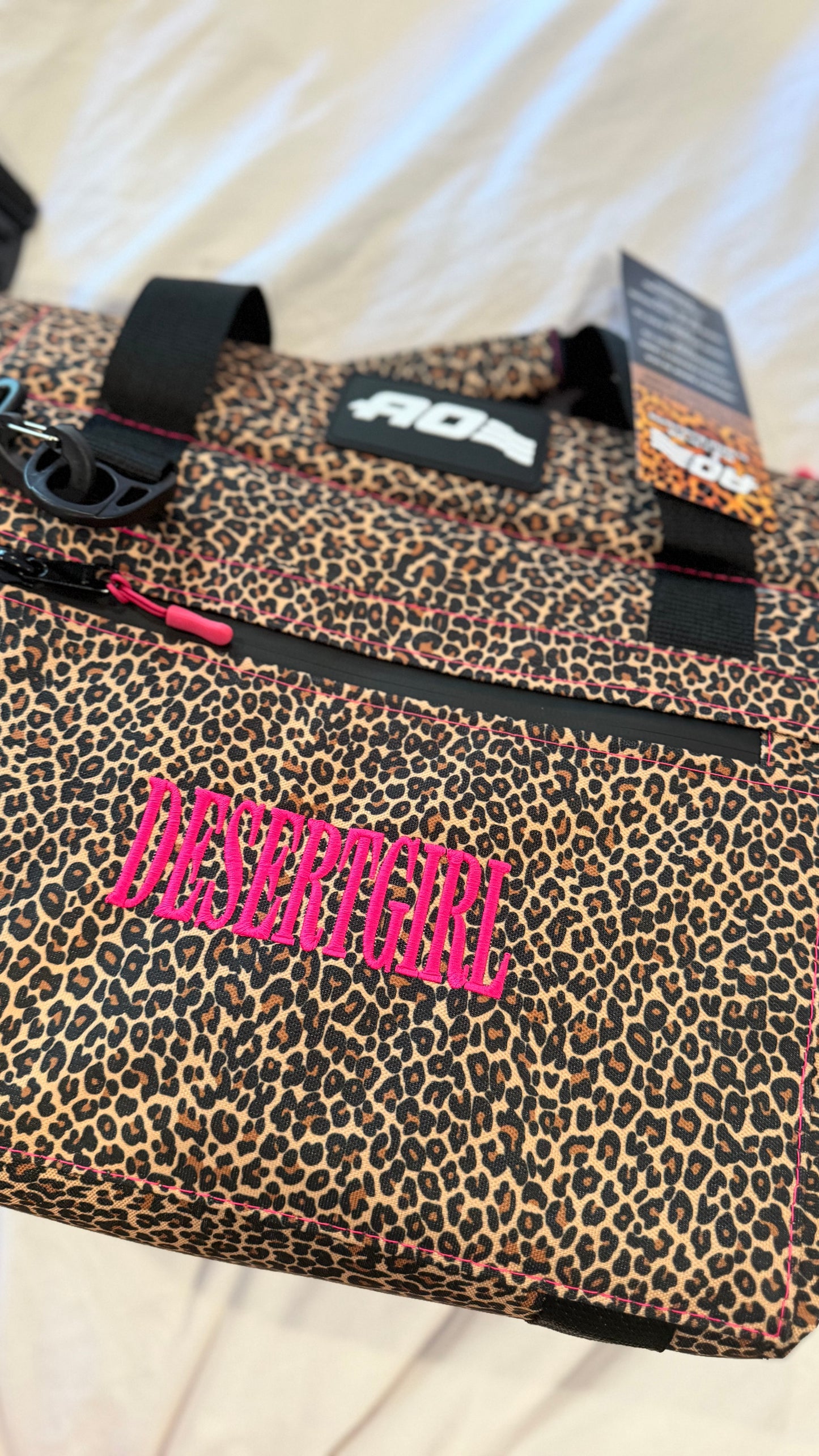 DESERT GIRL x AO COOLERS LEOPARD CAN COOLER - USA + WOMEN MADE