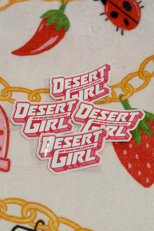 Desert Girl Powder Puff Sticker