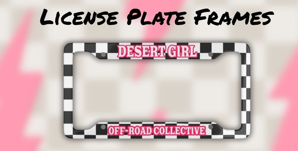 Checkered License Plate Frame