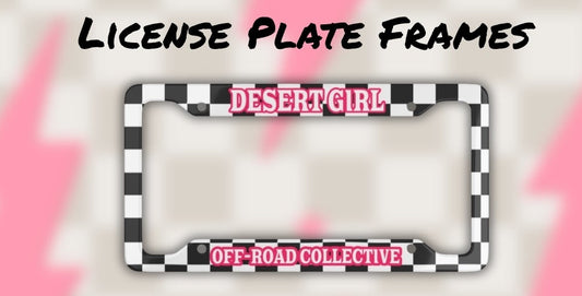 Checkered License Plate Frame
