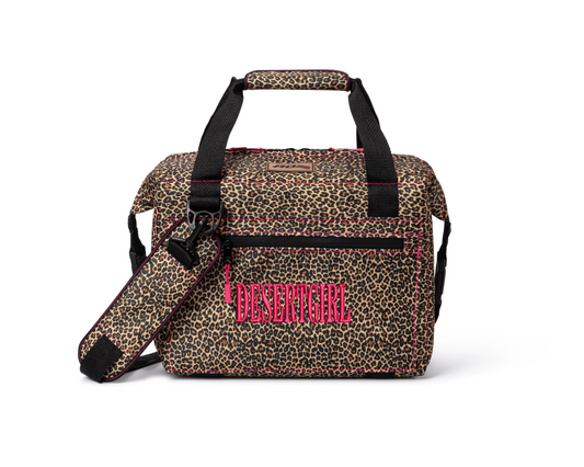 DESERT GIRL x AO COOLERS LEOPARD CAN COOLER - USA + WOMEN MADE