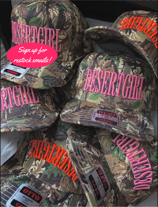 The Desert Girl Camo Trucker