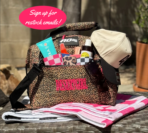 DESERT GIRL x AO COOLERS LEOPARD CAN COOLER - USA + WOMEN MADE