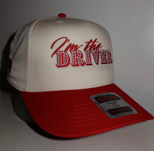 I'm The Driver - Canvas Trucker Hat RED