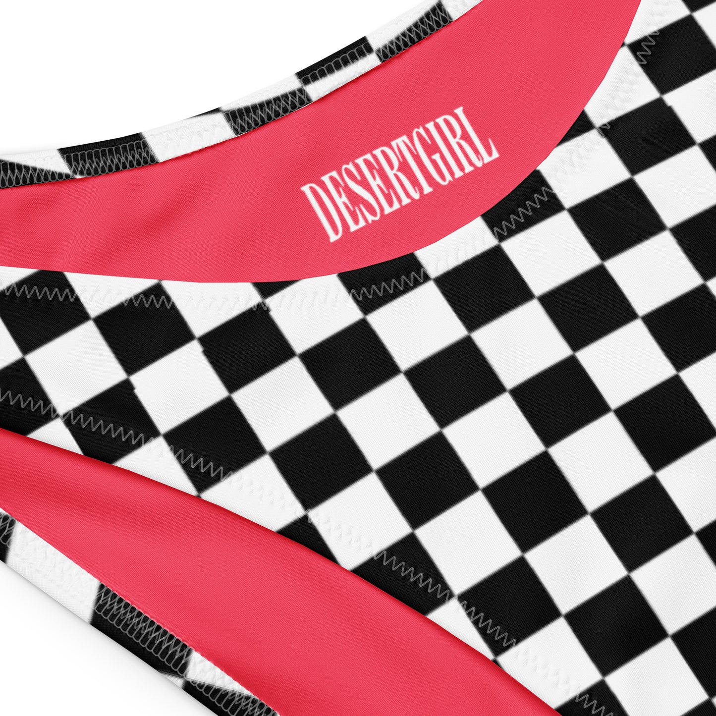 Desert Girl  Checkered Bandeau Bikini Set